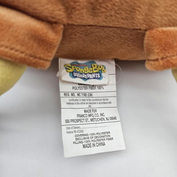 SpongeBob SquarePants Plush Stuffed Toy Franco 22" Nickelodeon Soft Doll Stains - Picture 2 of 12